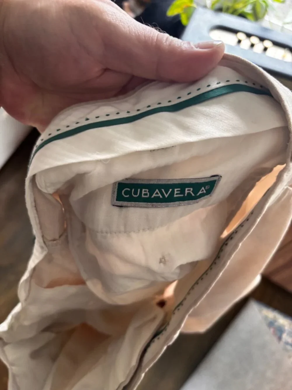 Cream Cubavera Cotton/Linen Pants